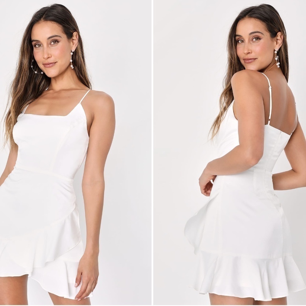 LULUS Bridal Bachelorette Engagement Bridal Shower Sexy Mini Dress - Picture 4 of 4